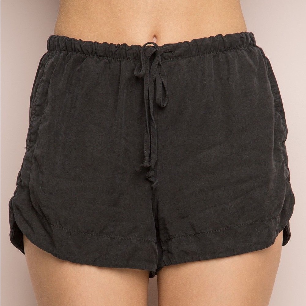 brandy melville black drawstring “eve” shorts